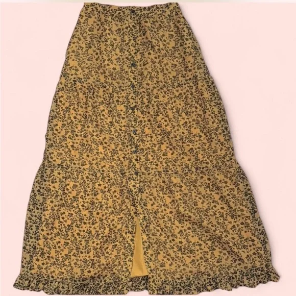 ASOS Skirts Asos Yellow And Black Maxi Skirt Poshmark